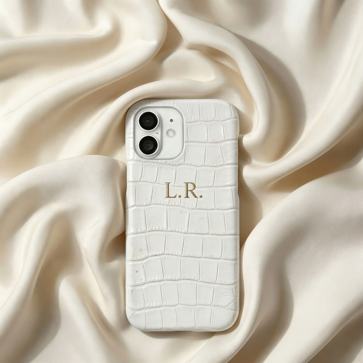Crème Personalized Crocodile Leather iPhone Case #ELE7596