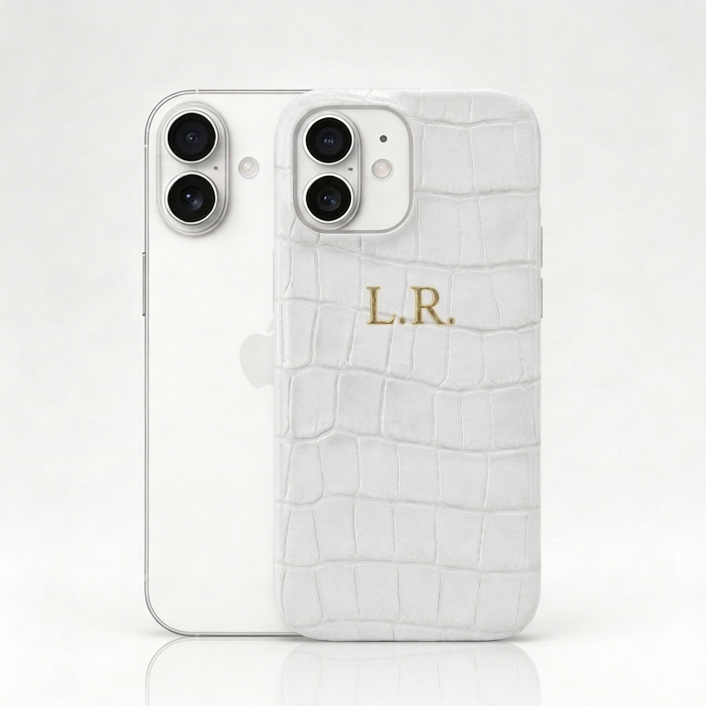 Crème Personalized Crocodile Leather iPhone Case #ELE7596