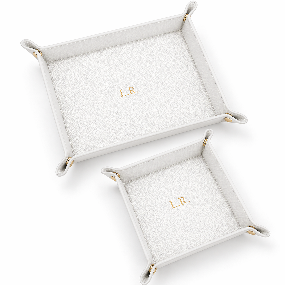 Crème Personalized Pebble Texture Leather Organizer