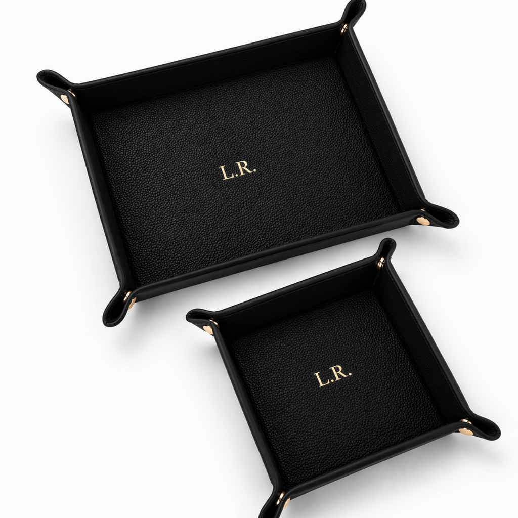 Obsidian Personalized Pebble Texture Leather Organizer #VEV47532