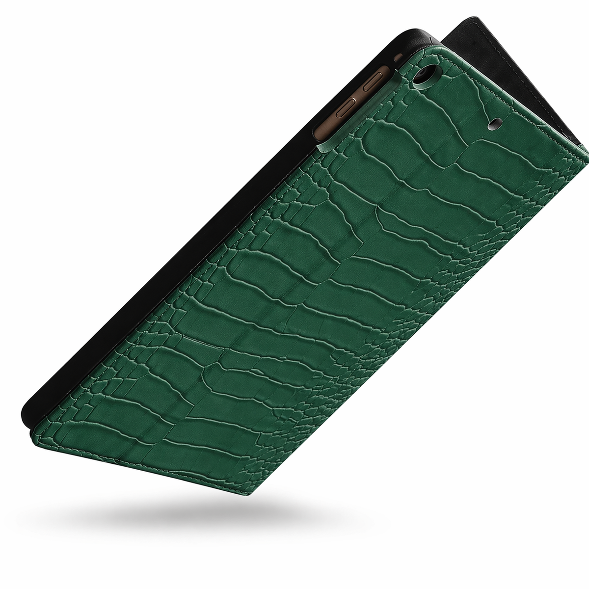 Pine Personalized Crocodile Leather iPad Case and Stand #VEV46160