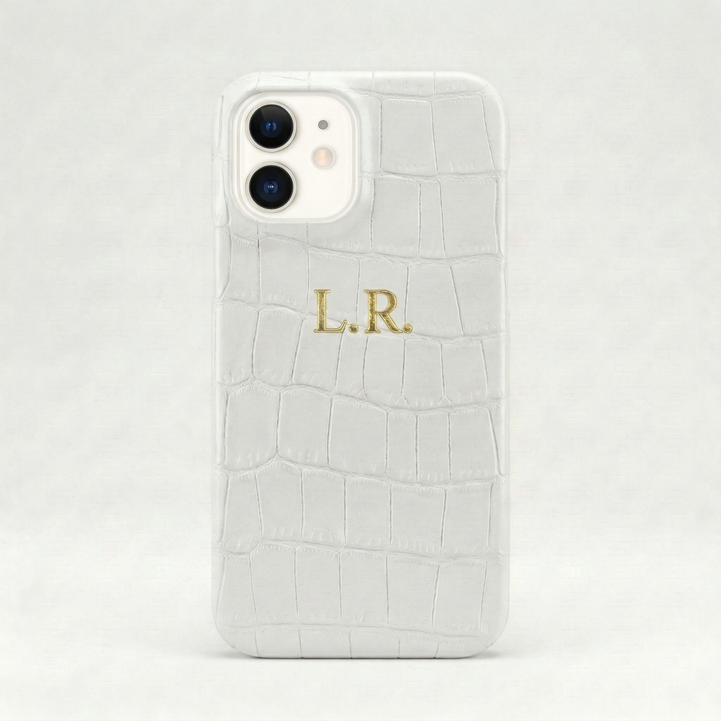 Crème Personalized Crocodile Leather iPhone Case #ELE7596