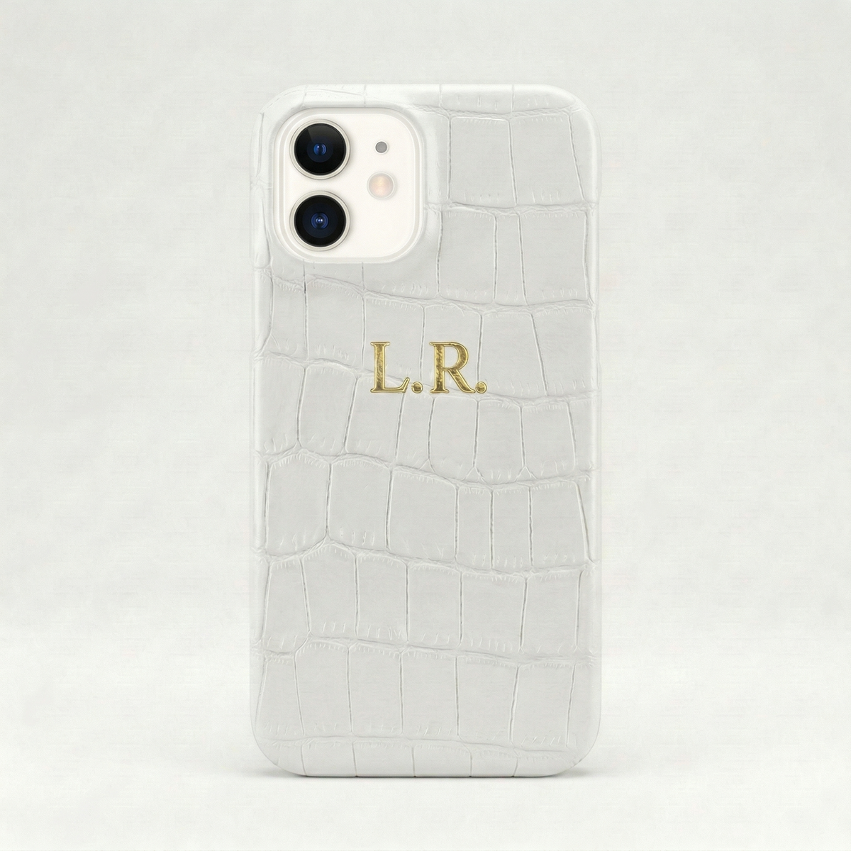 Crème Personalized Crocodile Leather iPhone Case #ELE7596