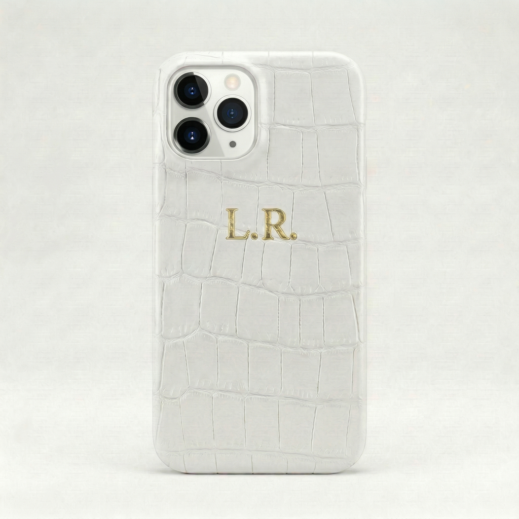 Crème Personalized Crocodile Leather iPhone Case #ELE7596