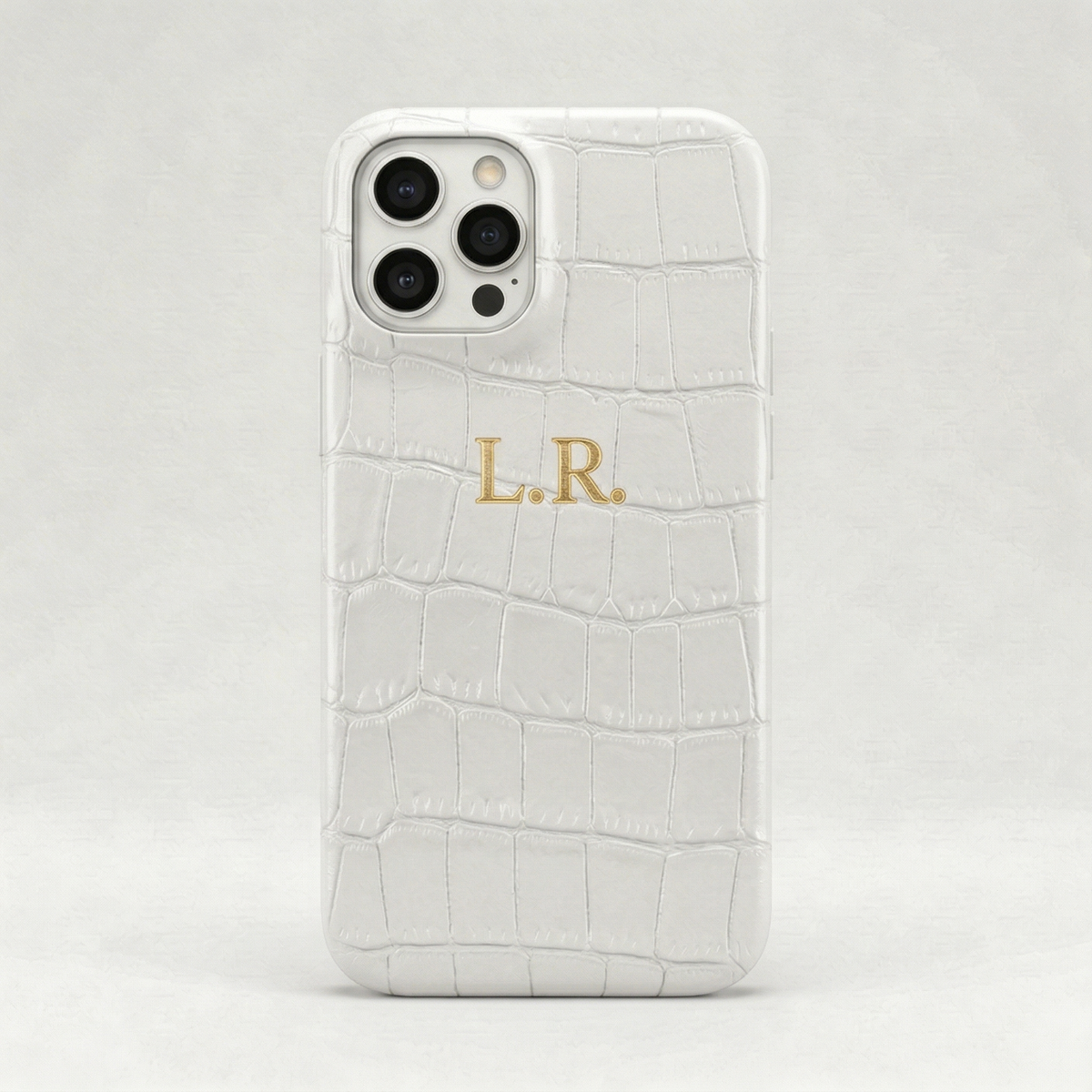 Crème Personalized Crocodile Leather iPhone Case #ELE7596