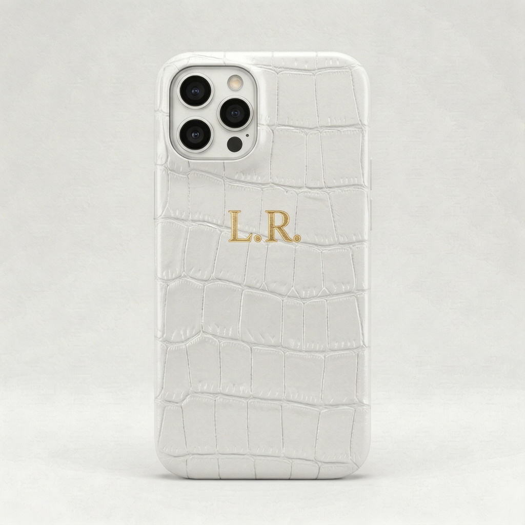 Crème Personalized Crocodile Leather iPhone Case #ELE7596