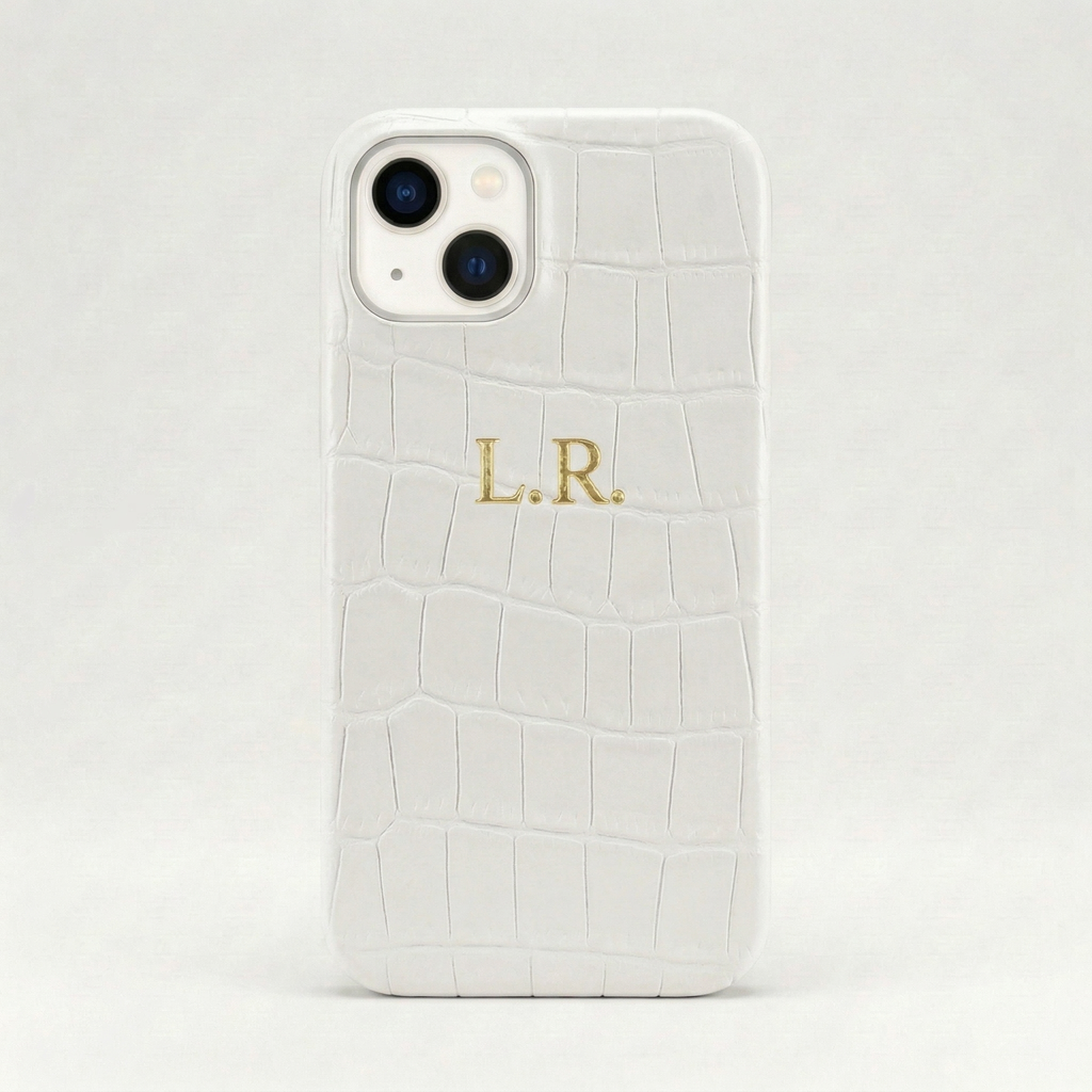 Crème Personalized Crocodile Leather iPhone Case #ELE7596