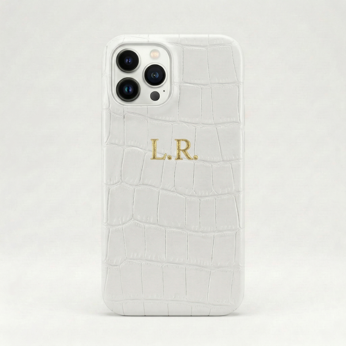 Crème Personalized Crocodile Leather iPhone Case #ELE7596