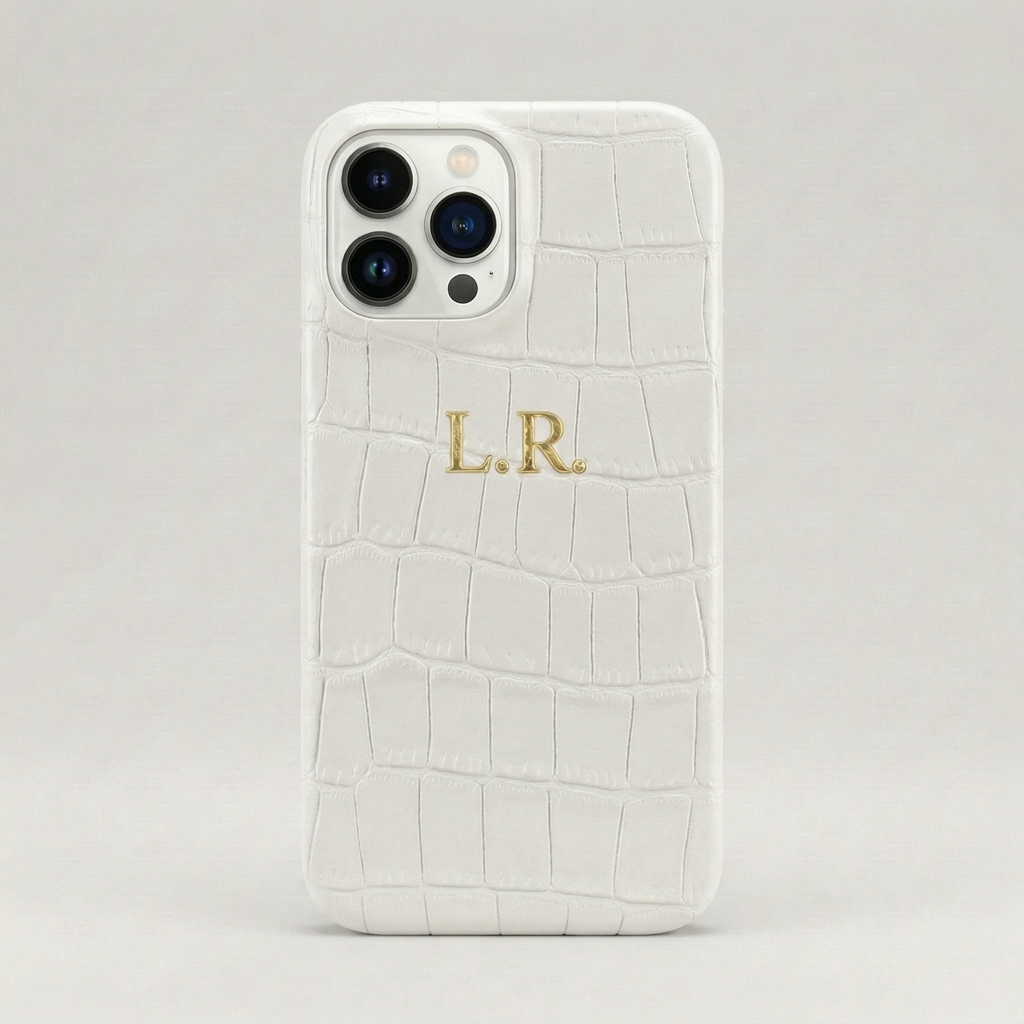 Crème Personalized Crocodile Leather iPhone Case #ELE7596
