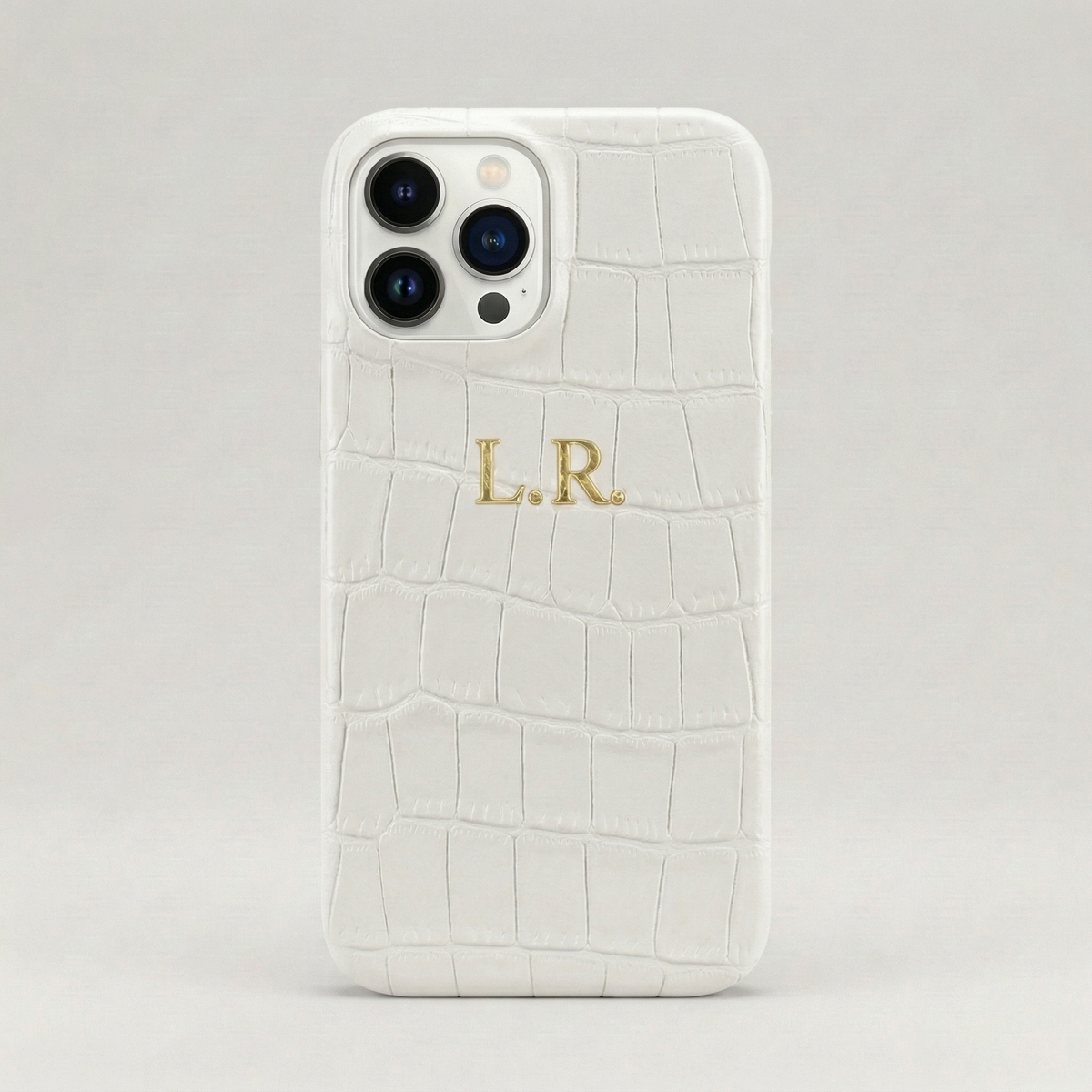 Crème Personalized Crocodile Leather iPhone Case #ELE7596
