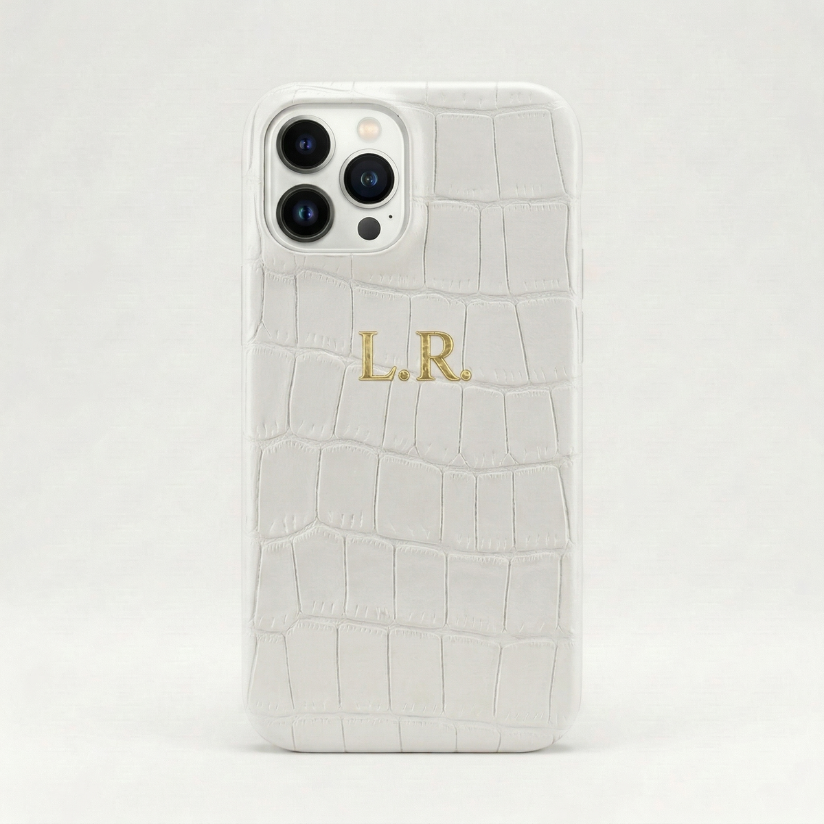 Crème Personalized Crocodile Leather iPhone Case #ELE7596
