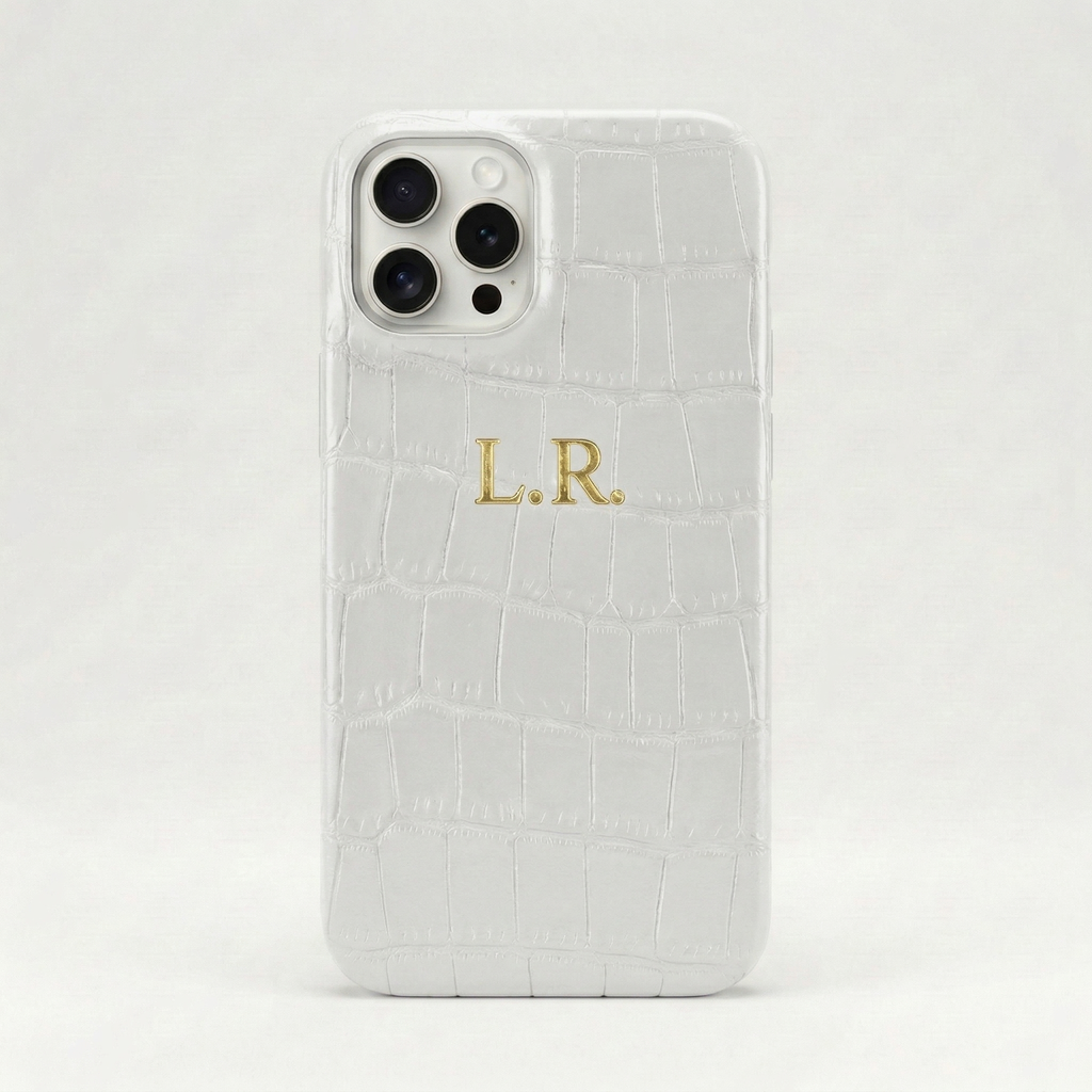 Crème Personalized Crocodile Leather iPhone Case #ELE7596