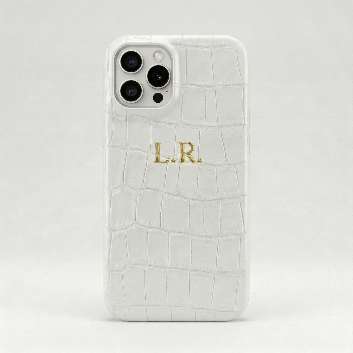 Crème Personalized Crocodile Leather iPhone Case #ELE7596