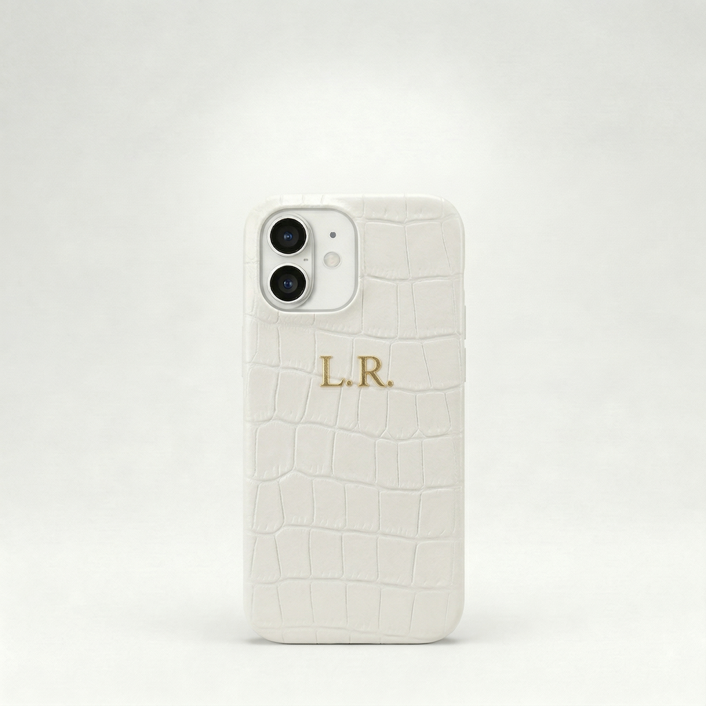 Crème Personalized Crocodile Leather iPhone Case #ELE7596