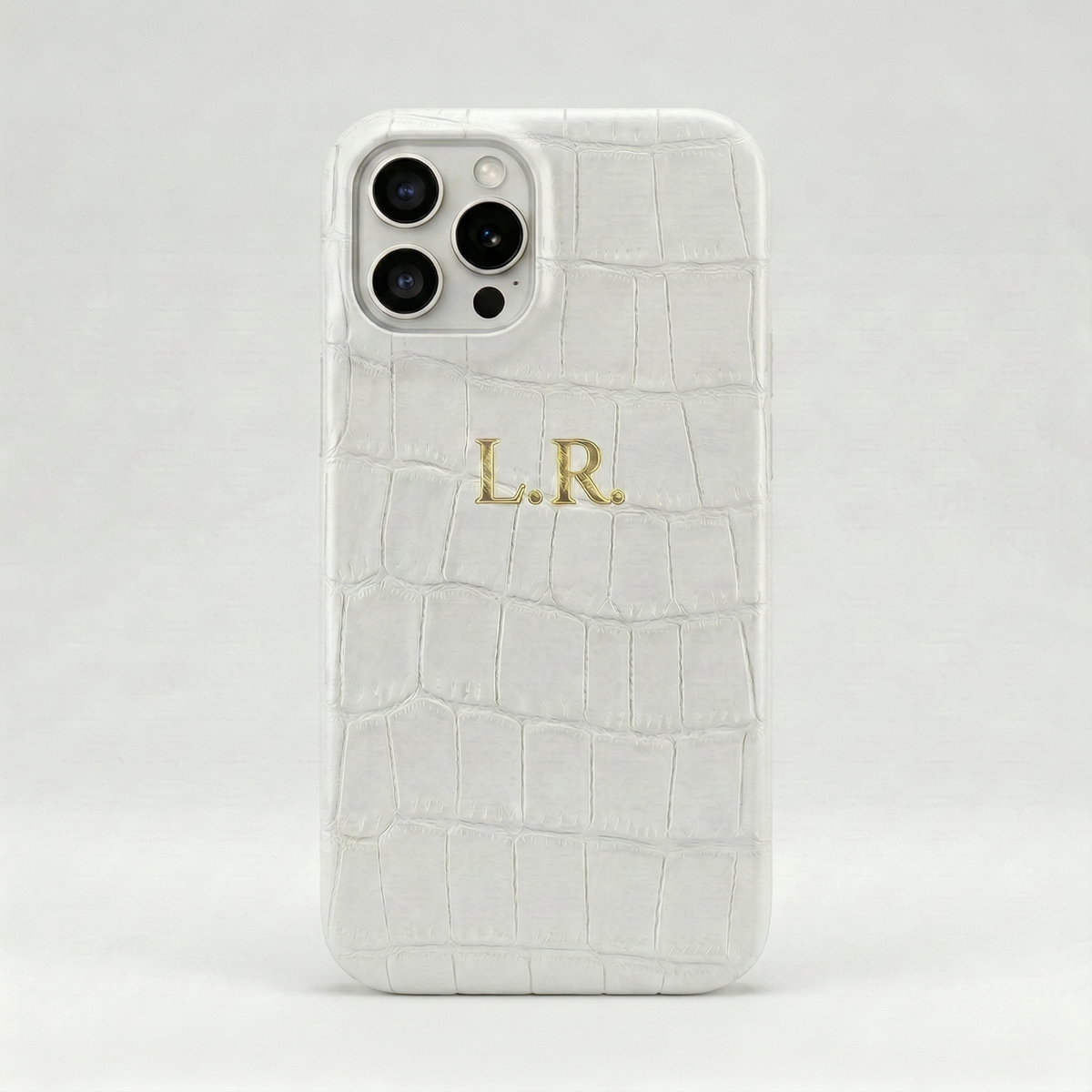 Crème Personalized Crocodile Leather iPhone Case #ELE7596