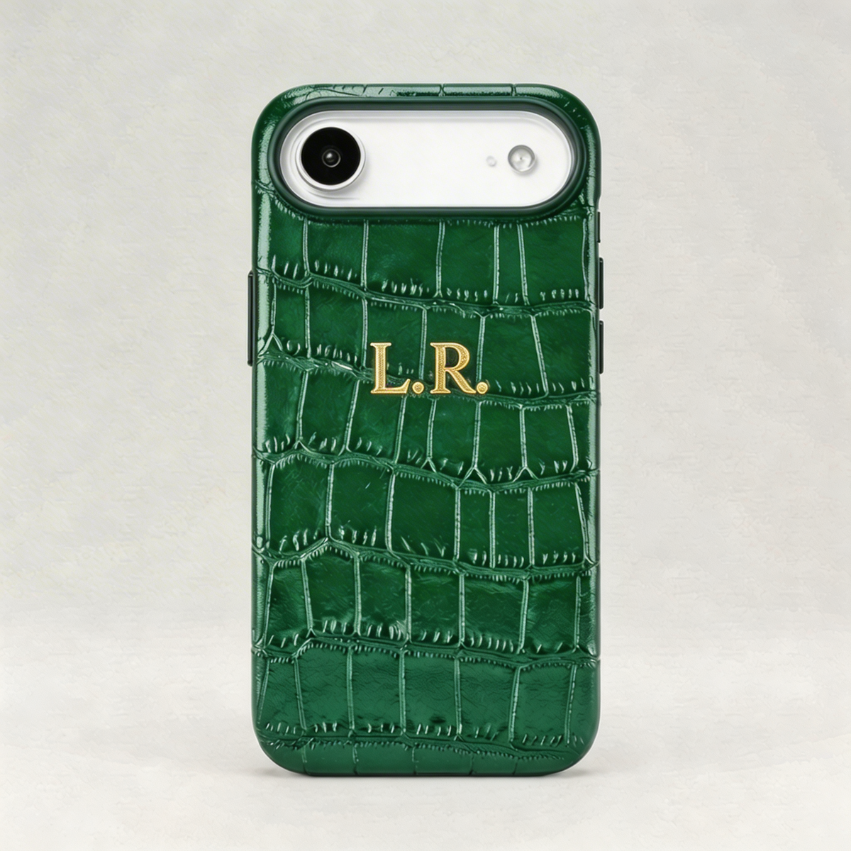 Pine Personalized Crocodile Leather iPhone Case