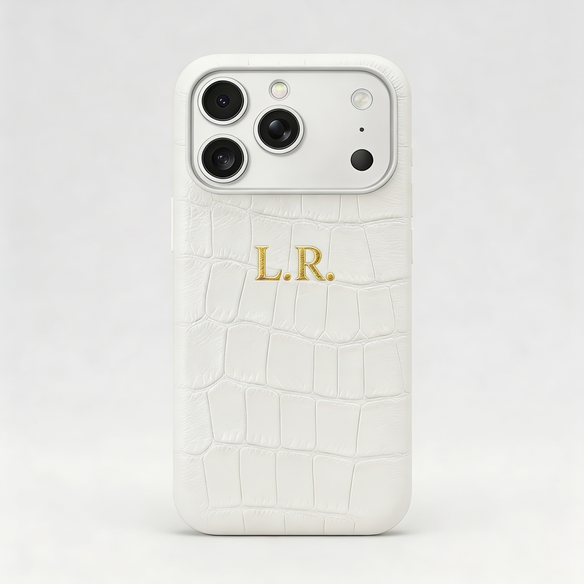 Crème Personalized Crocodile Leather iPhone Case #ELE7596